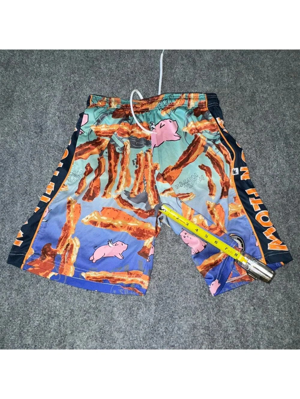 Flow Society Bacon Flow Athletic Shorts Mens MD Vtg y2k 90s Rare